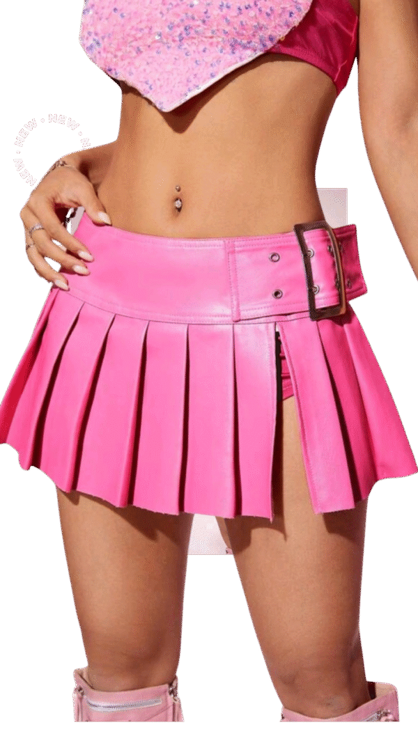 FALDA PANTALON EN LEADER TALLE BAJO/LARGE