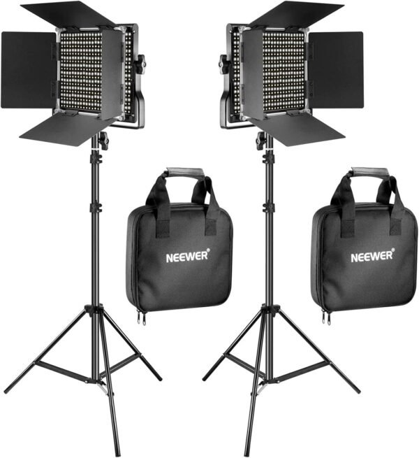 Luz led regulable Neewer piezas Bi-Color 660 Luz Regulable LED Luz de video