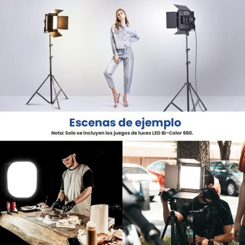 Luz led regulable Neewer piezas Bi-Color 660 Luz Regulable LED Luz de video