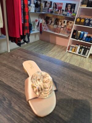 ZAPATILLAS  FLAT CON ROSA 7.5,8.5